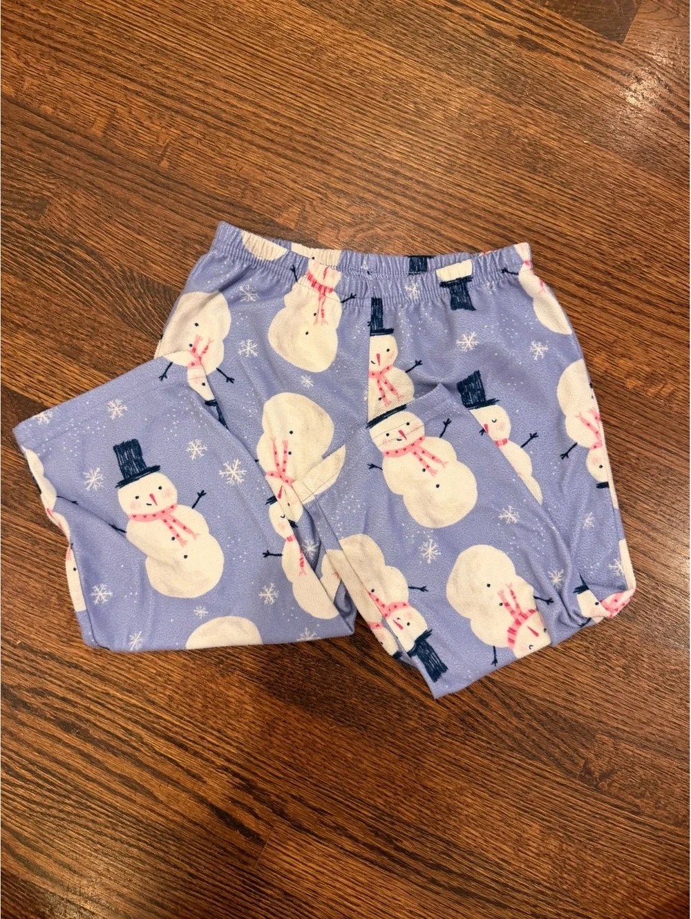 Carter’s Toddler 3T Purple Snowman Pajama Set Winter Long Sleeve PJs
